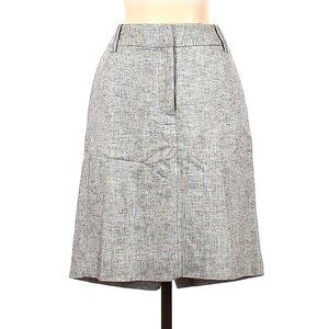 Loft Pencil Skirt Silver Metallic Tweed
